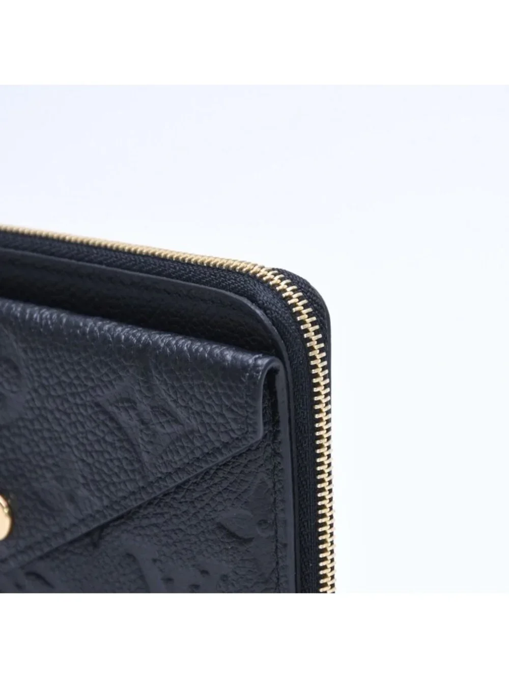 Louis Vuitton Wallet Coin Purse Card Case Porte Cartes Recto Verso Black Gold
